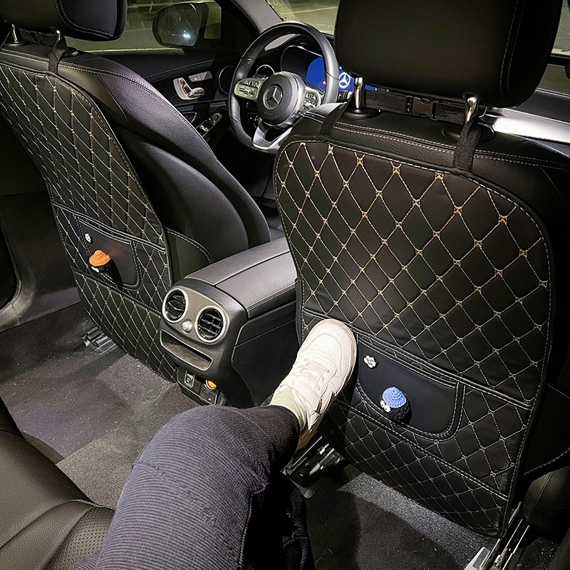 Protecție pentru bancheta din spate a mașinii – protecție împotriva murdăriei, anti-kick, pentru copii, din plastic, brand Flower rainy night