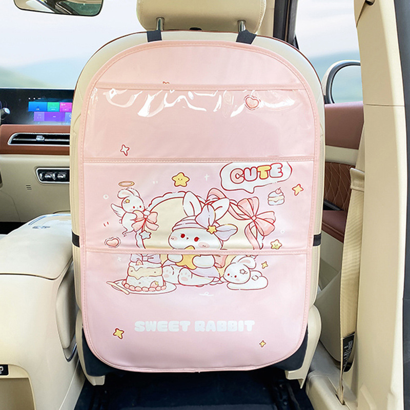 Autóülés hátsó részéhez tartozó tároló táska, bőr, vízálló, akasztó kivitel, univerzális