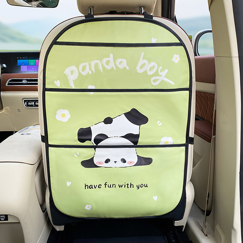 Autóülés hátsó részéhez tartozó tároló táska, bőr, vízálló, akasztó kivitel, univerzális