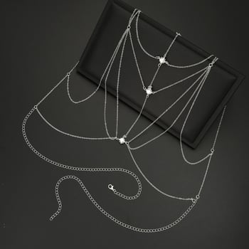 Perlena tijelo lanac s klavikularnim lancem, modni luksuzni nakit, ljeto 2025