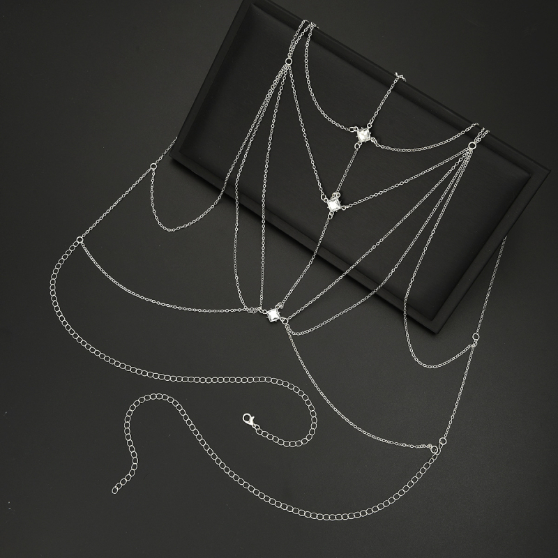 Perlena tijelo lanac s klavikularnim lancem, modni luksuzni nakit, ljeto 2025