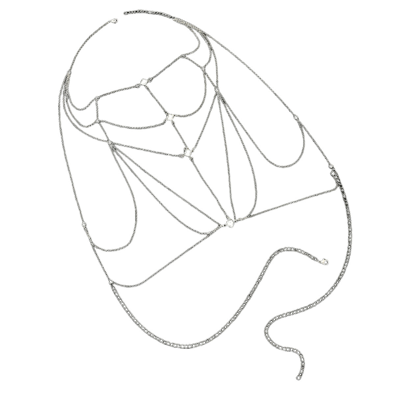 Perlena tijelo lanac s klavikularnim lancem, modni luksuzni nakit, ljeto 2025