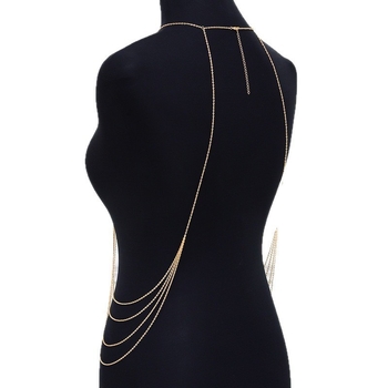 Jita екзотична многослойна пискюл-перлена тяло-верига със гръдни и талийни връзки, целостен дизайн, електроплатинг върху сплав