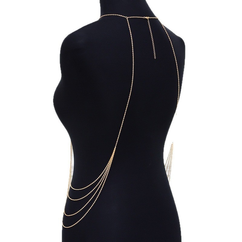 Jita екзотична многослойна пискюл-перлена тяло-верига със гръдни и талийни връзки, целостен дизайн, електроплатинг върху сплав