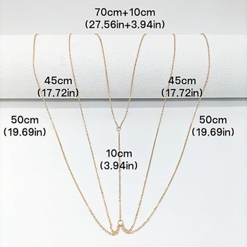 Гръдна верига с многослоен геометричен дизайн, сплав, electroplating, дамски стил, марка Jita