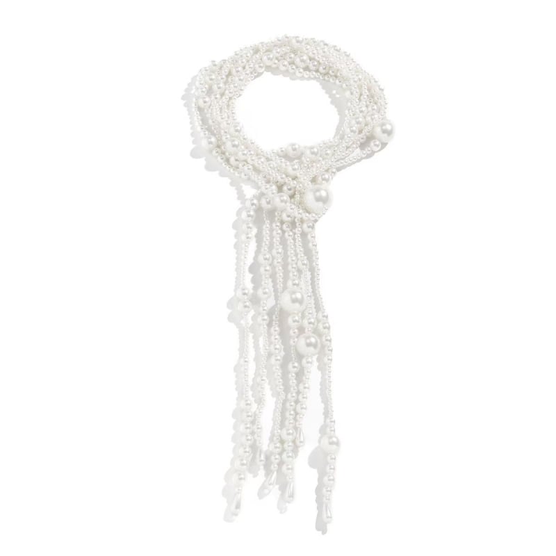 Prekogranična europsko-američka modna bižuterija: ogrlica s resicama i imitacijskim perlama, šal-stil ogrlice, vintage dizajn za žene