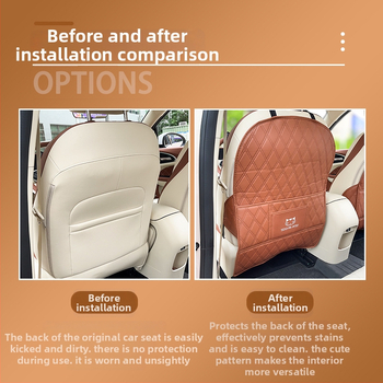 Pernă de protecție pentru spatele scaunului auto, împotriva loviturilor cu piciorul, piele, brand Caska, umplutură Alte, model Alte