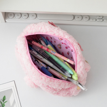 Plüüslambi pliiatsikott, suure mahutavusega kontoritarvete kott, Korea stiilis, Xinlong kaubamärk, põhipakend