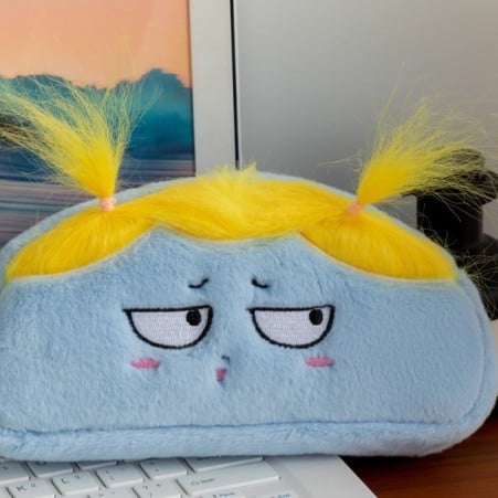 Plüüslambi pliiatsikott, suure mahutavusega kontoritarvete kott, Korea stiilis, Xinlong kaubamärk, põhipakend