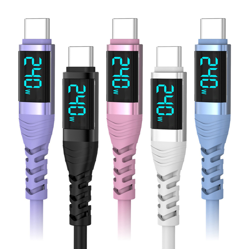 Yichen 240W Type-C gyorstöltés adatkábel, hossz 1–2 m, 48V5A, 480 Mbps