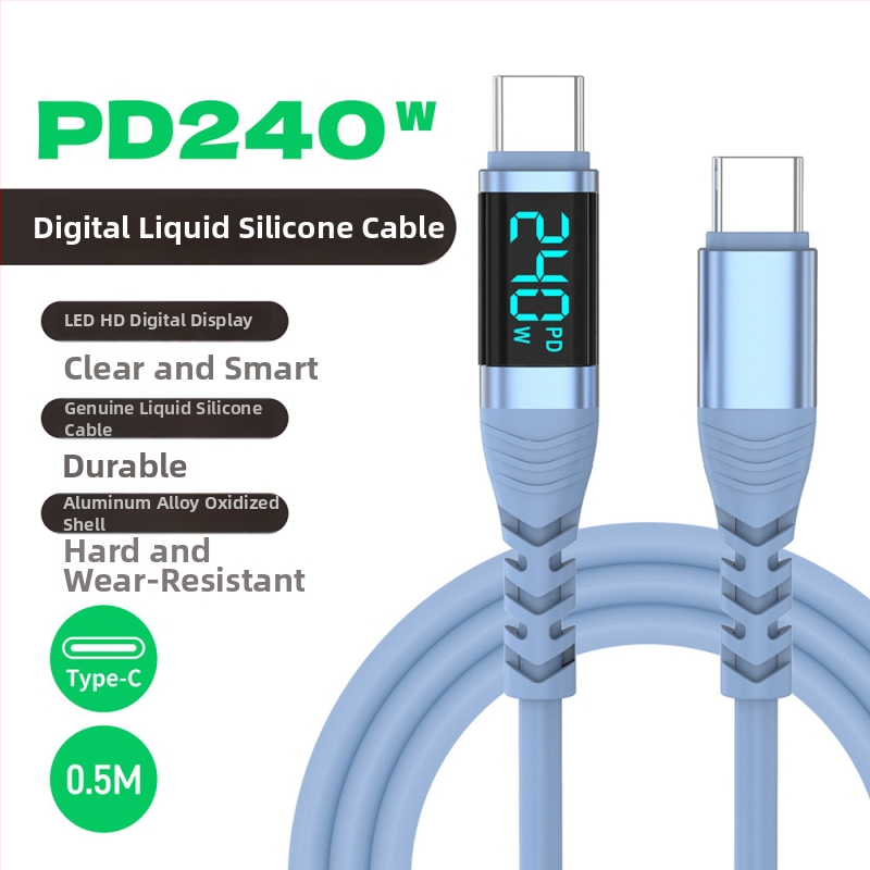 Yichen 240W Type-C gyorstöltés adatkábel, hossz 1–2 m, 48V5A, 480 Mbps