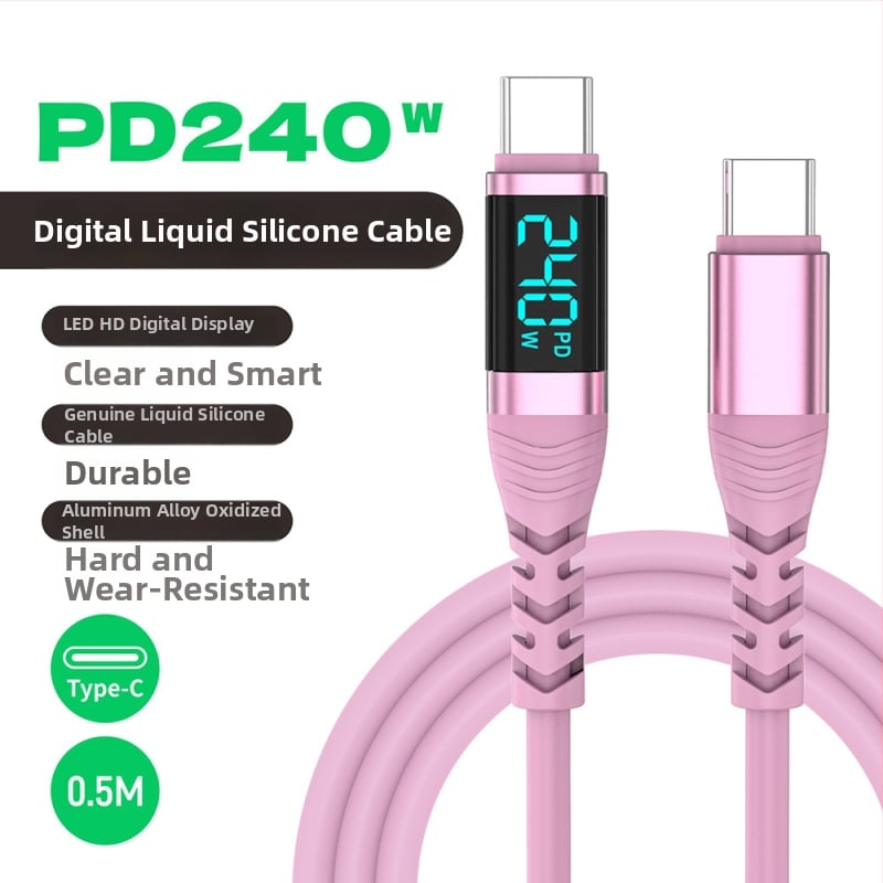 Yichen 240W Type-C gyorstöltés adatkábel, hossz 1–2 m, 48V5A, 480 Mbps