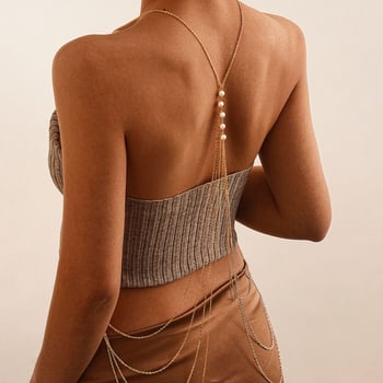 Perljasti lanac za tijelo za žene - višeslojni kaiš oko struka, dodatak za bikini, ljeto 2025