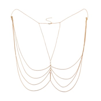 Perljasti lanac za tijelo za žene - višeslojni kaiš oko struka, dodatak za bikini, ljeto 2025