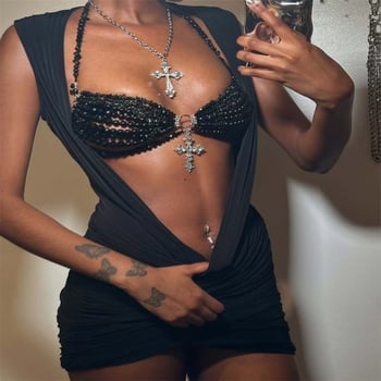 Ръчно изработена гръдна верига за тяло, пластмаса/смола, модел Hg1088, пролет 2025