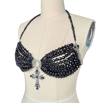 Ръчно изработена гръдна верига за тяло, пластмаса/смола, модел Hg1088, пролет 2025