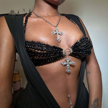 Ръчно изработена гръдна верига за тяло, пластмаса/смола, модел Hg1088, пролет 2025