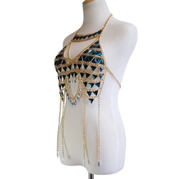 Bra Body Chain за жени, метал с електропокритие, персонализирана, лицензиран частен етикет