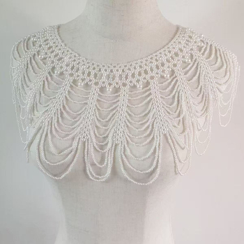 Lanț pentru corp cu perle și mărgele cu ciucuri pentru rochie de mireasă sau cheongsam – accesoriu feminin, lansare vară 2025