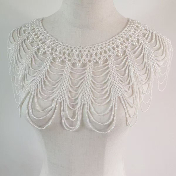 Lanț pentru corp cu perle și mărgele cu ciucuri pentru rochie de mireasă sau cheongsam – accesoriu feminin, lansare vară 2025