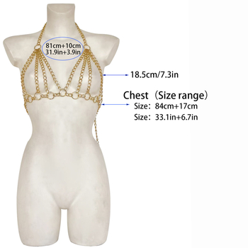 DL0072 Lanac za prsa – seksi izrez dizajn, modni dodatak, izdanje zima 2025