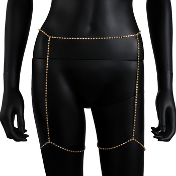 Lanț de talie cu cristale multiple pentru femei – lanț pentru corp și pentru picior, accesoriu pentru bikini