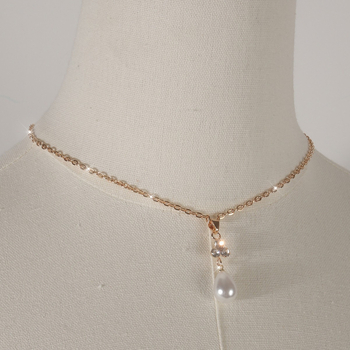 Lanț corporal cu design geometric, din aliaj, placat electro, inserții pietre semiprețioase placate cu aur, cristale (Forma geometrică; Aliaj; Placare electro; Inserții în pietre; Cristale)