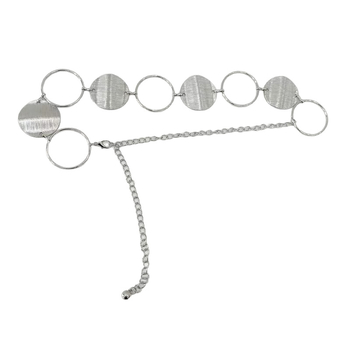 Lanț talie din metal cu cercuri geometrice – pentru femei, stil versatil, material metal, adult, pentru toate sezoanele