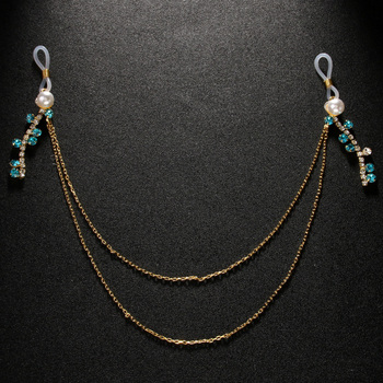 Lanac za tijelo s perlama i kristalnim resicama