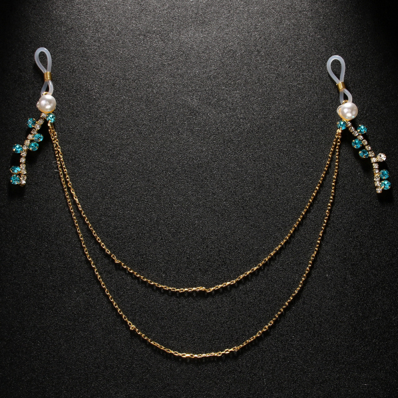 Lanac za tijelo s perlama i kristalnim resicama