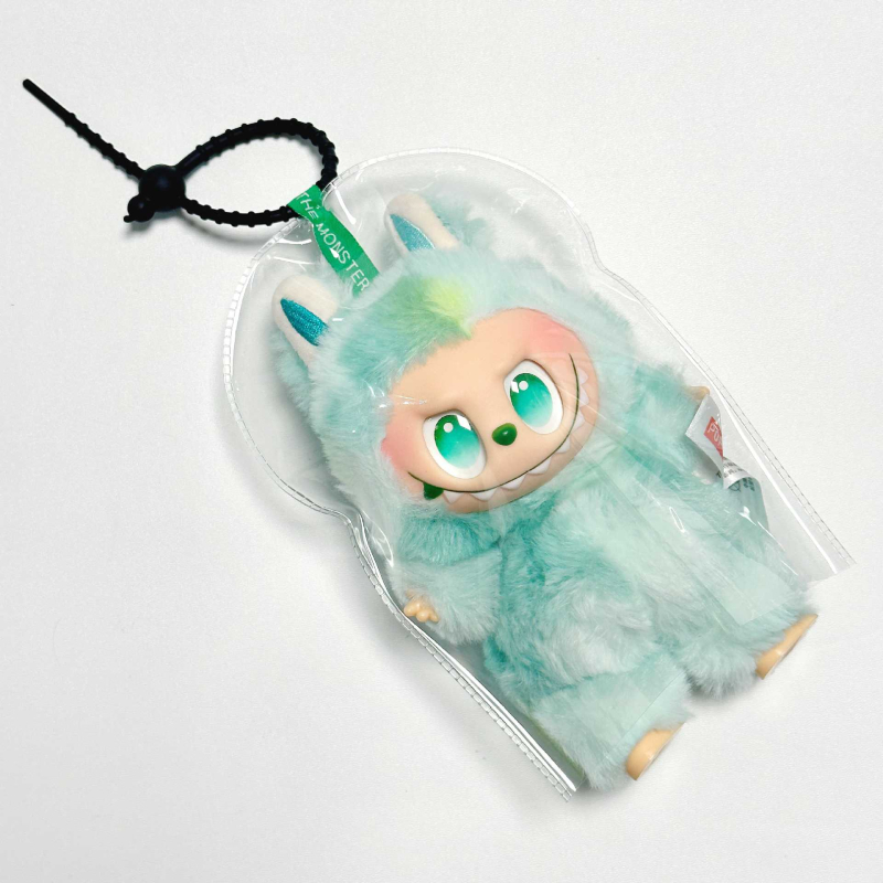 Geantă de depozitare suspendată – formă cub, husă PVC protecție la praf pentru păpușă pluș și pandantiv