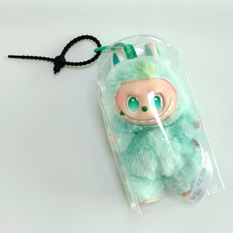 Geantă de depozitare suspendată – formă cub, husă PVC protecție la praf pentru păpușă pluș și pandantiv