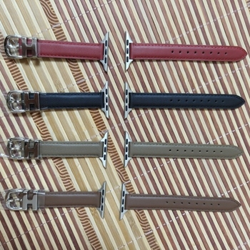 Brățară din piele naturală pentru Apple Watch S10987, cu cataramă cu pin, 30 g, compatibilă cu Apple Watch și alte modele