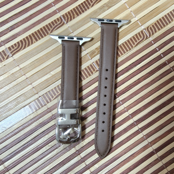 Brățară din piele naturală pentru Apple Watch S10987, cu cataramă cu pin, 30 g, compatibilă cu Apple Watch și alte modele