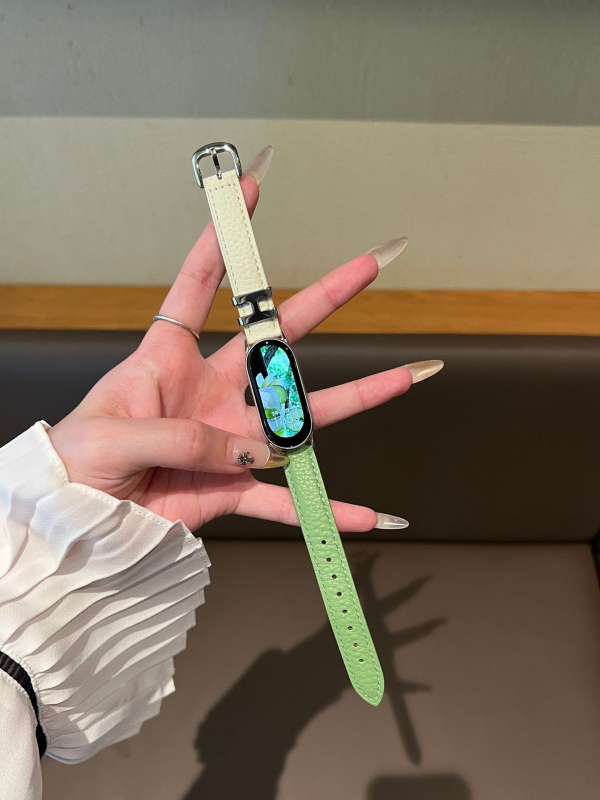 Brățară din piele naturală pentru Apple Watch S10987, cu cataramă cu pin, 30 g, compatibilă cu Apple Watch și alte modele