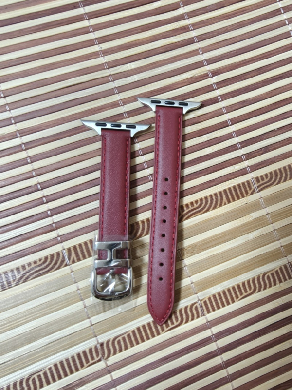 Brățară din piele naturală pentru Apple Watch S10987, cu cataramă cu pin, 30 g, compatibilă cu Apple Watch și alte modele