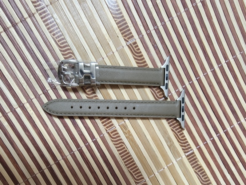 Brățară din piele naturală pentru Apple Watch S10987, cu cataramă cu pin, 30 g, compatibilă cu Apple Watch și alte modele