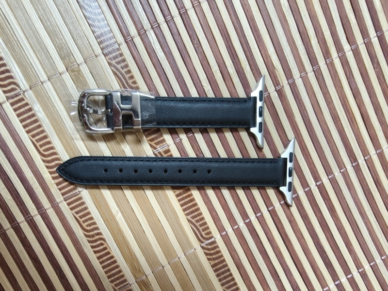 Brățară din piele naturală pentru Apple Watch S10987, cu cataramă cu pin, 30 g, compatibilă cu Apple Watch și alte modele