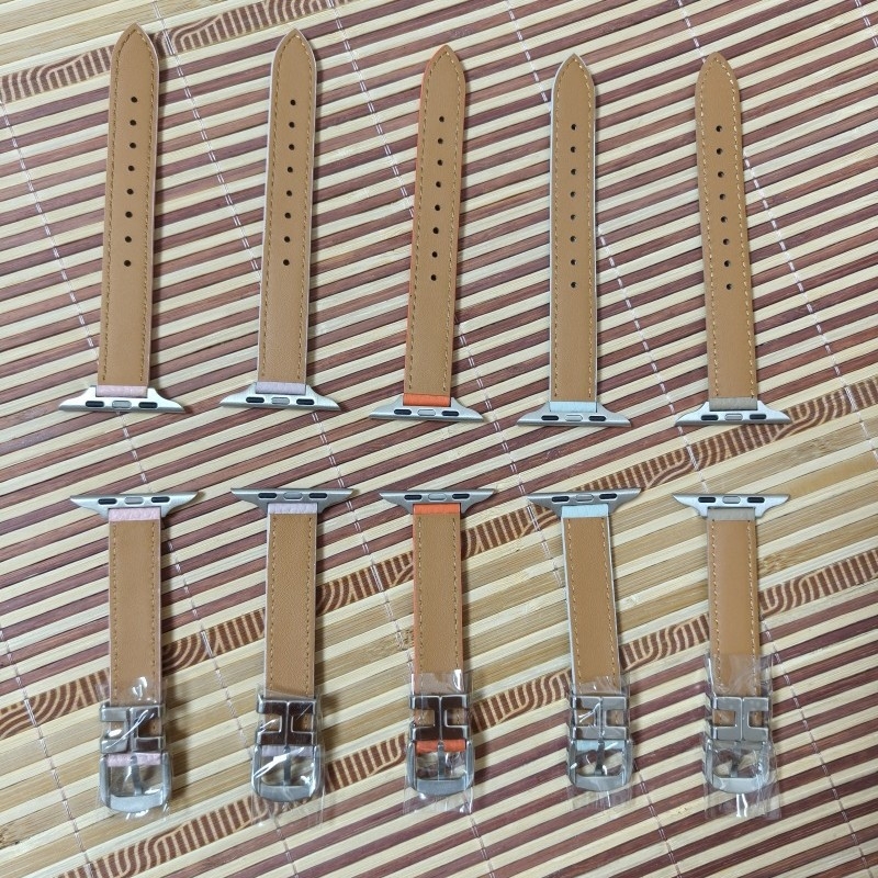 Brățară din piele naturală pentru Apple Watch S10987, cu cataramă cu pin, 30 g, compatibilă cu Apple Watch și alte modele