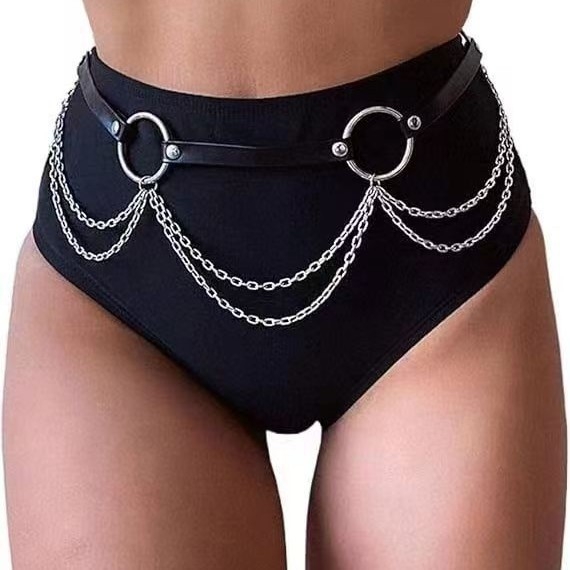 Lanț de talie din piele sintetică, lungime 105 cm, lățime 2–4 cm, marcă Yizan