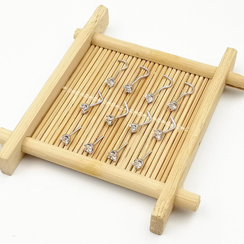 S925 ezüst orrpiercing, perforációs típus, geometriai kialakítás, uniszex stílus, elektroplakált felület