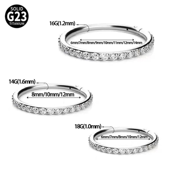 Orrgyűrű G23 titán ötvözetből, geometriai forma, cirkón, elektroplakálás