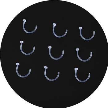 Akril testpiercing ékszer készlet, 48 darab, átlátszó, uniszex geometriai stílus