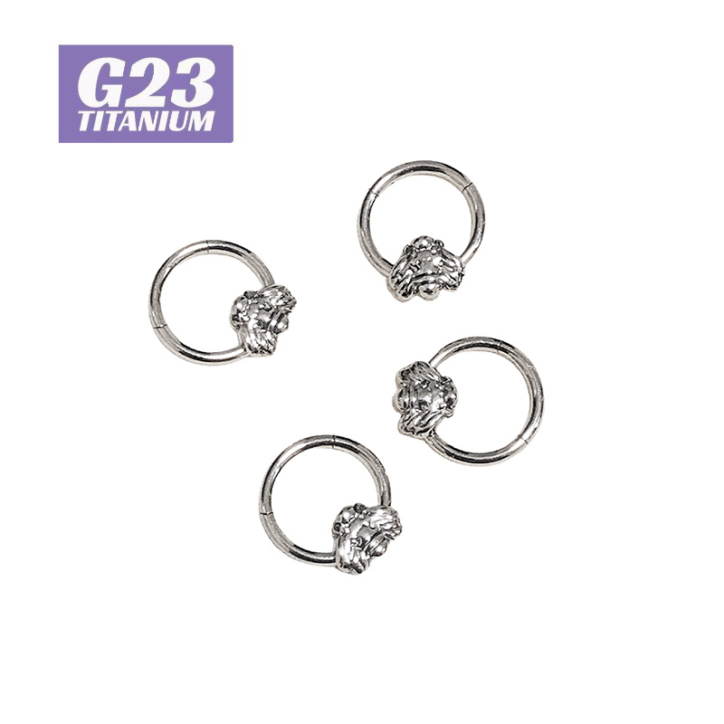 Orr piercing ékszer titánium acélból, polírozott felülettel, állatövi forma, uniszex, retro stílus