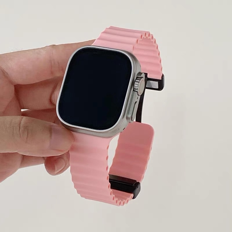 Ζώνη Apple Watch Ultra — Σιλικόνη με μαγνητικό κούμπωμα, απλό στυλ