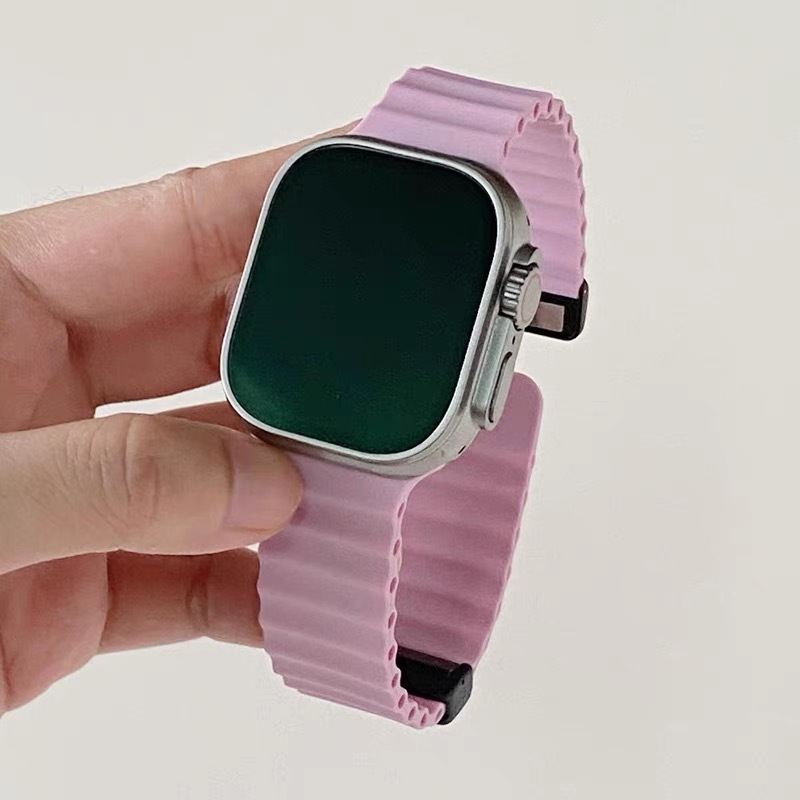 Ζώνη Apple Watch Ultra — Σιλικόνη με μαγνητικό κούμπωμα, απλό στυλ