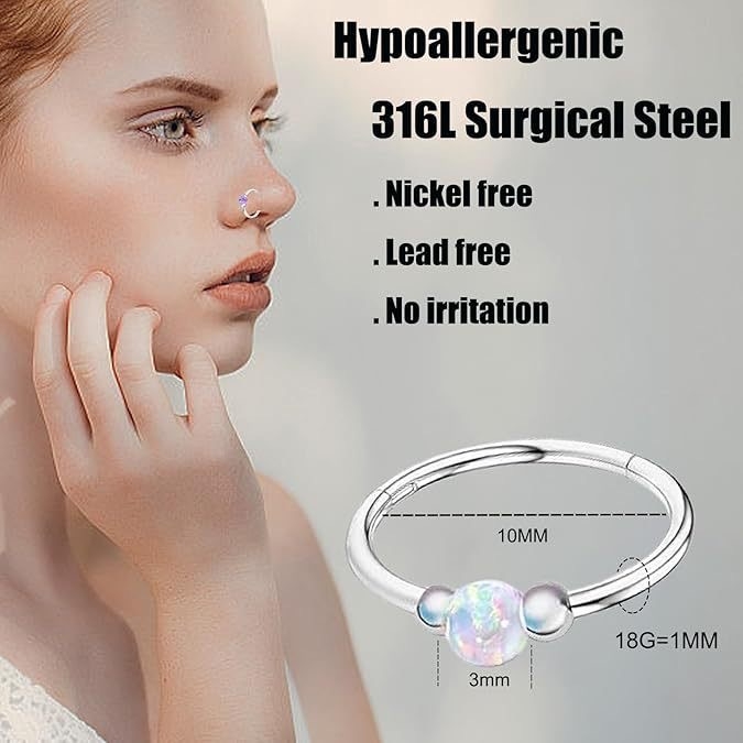 Orrgyűrű, csuklós spirál, geometriai dizájn, kézzel készített, 316-os rozsdamentes acél