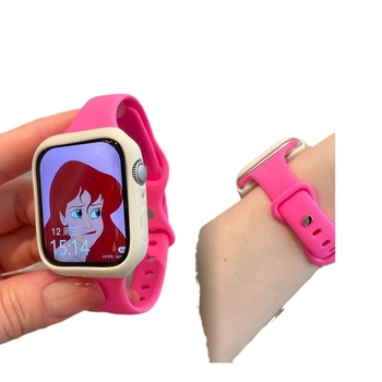 Remen od silikona za Apple Watch Series 10, jednobojne boje, udoban, tanak oblik, kompatibilan sa veličinama 38/40/41/42 mm i 42/44/45/46 mm, model iwatch987SE