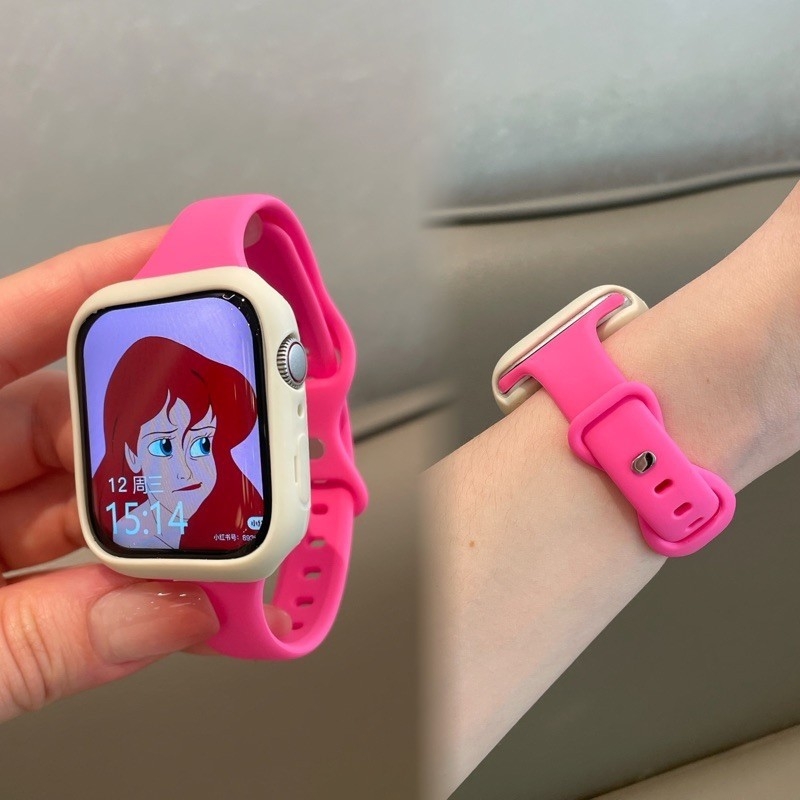 Remen od silikona za Apple Watch Series 10, jednobojne boje, udoban, tanak oblik, kompatibilan sa veličinama 38/40/41/42 mm i 42/44/45/46 mm, model iwatch987SE