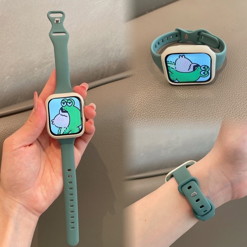 Remen od silikona za Apple Watch Series 10, jednobojne boje, udoban, tanak oblik, kompatibilan sa veličinama 38/40/41/42 mm i 42/44/45/46 mm, model iwatch987SE